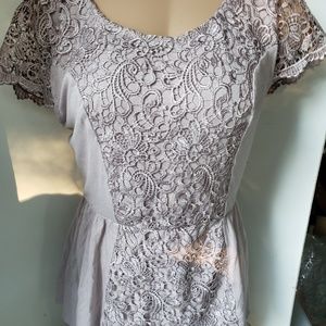 Maurices Medium Tunic Lace Tee Shirt Top